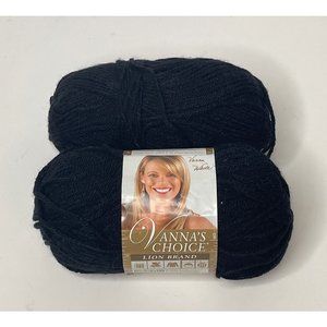 Vannas Choice Lion Brand Medium 4 Acrylic 170 YD Yarn Black